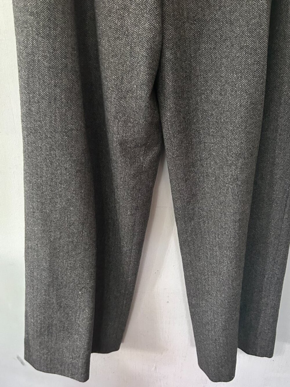 Eddie Bauer Hounds Tooth Wool Blend Trousers Womens‎ 14 Tall Brown Gray VINTAGE - Picture 3 of 7